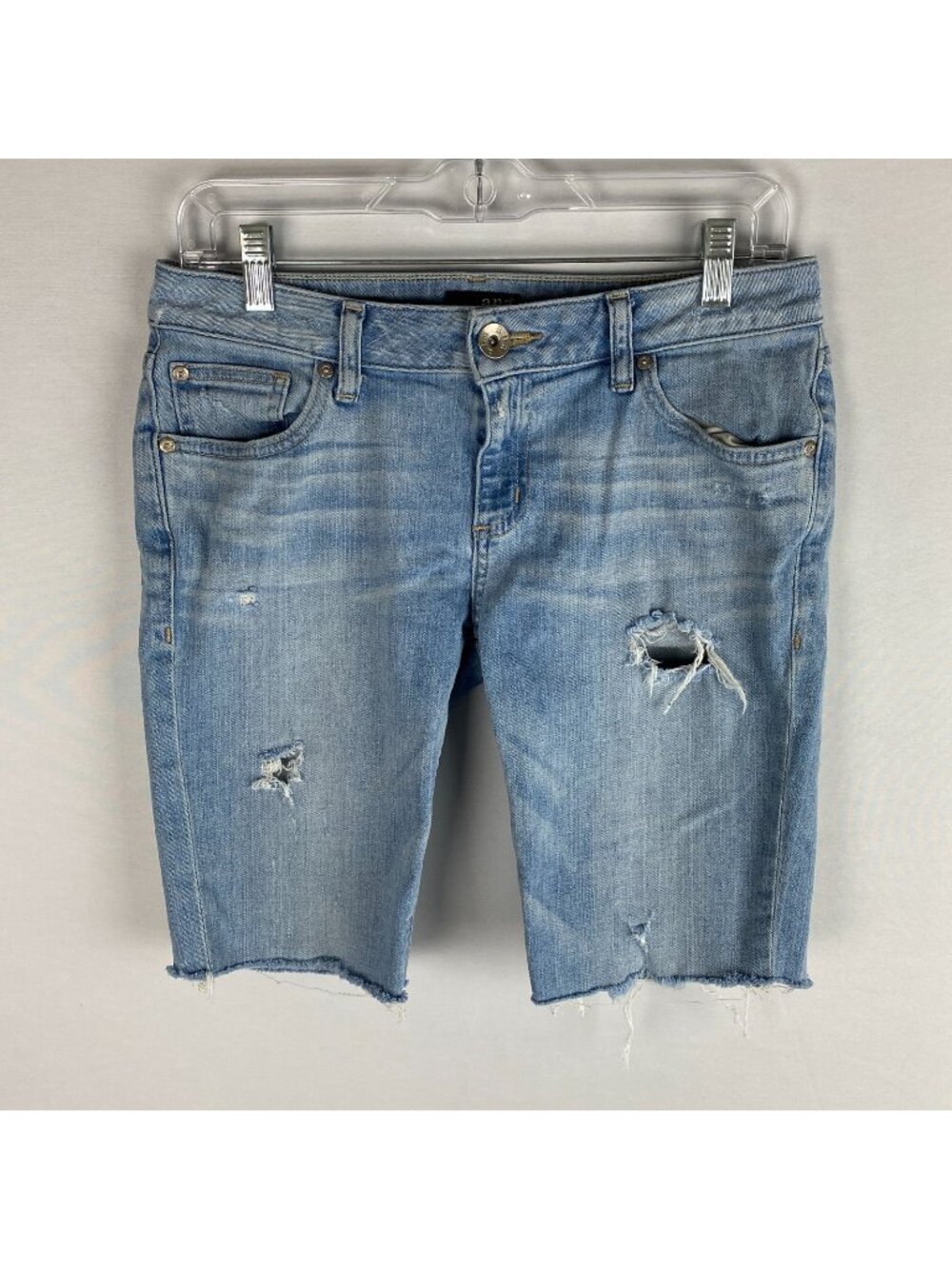 ANA Shorts Womens Bermuda Boyfriend Destroyed Whiskered Summer Casual 28 / 6